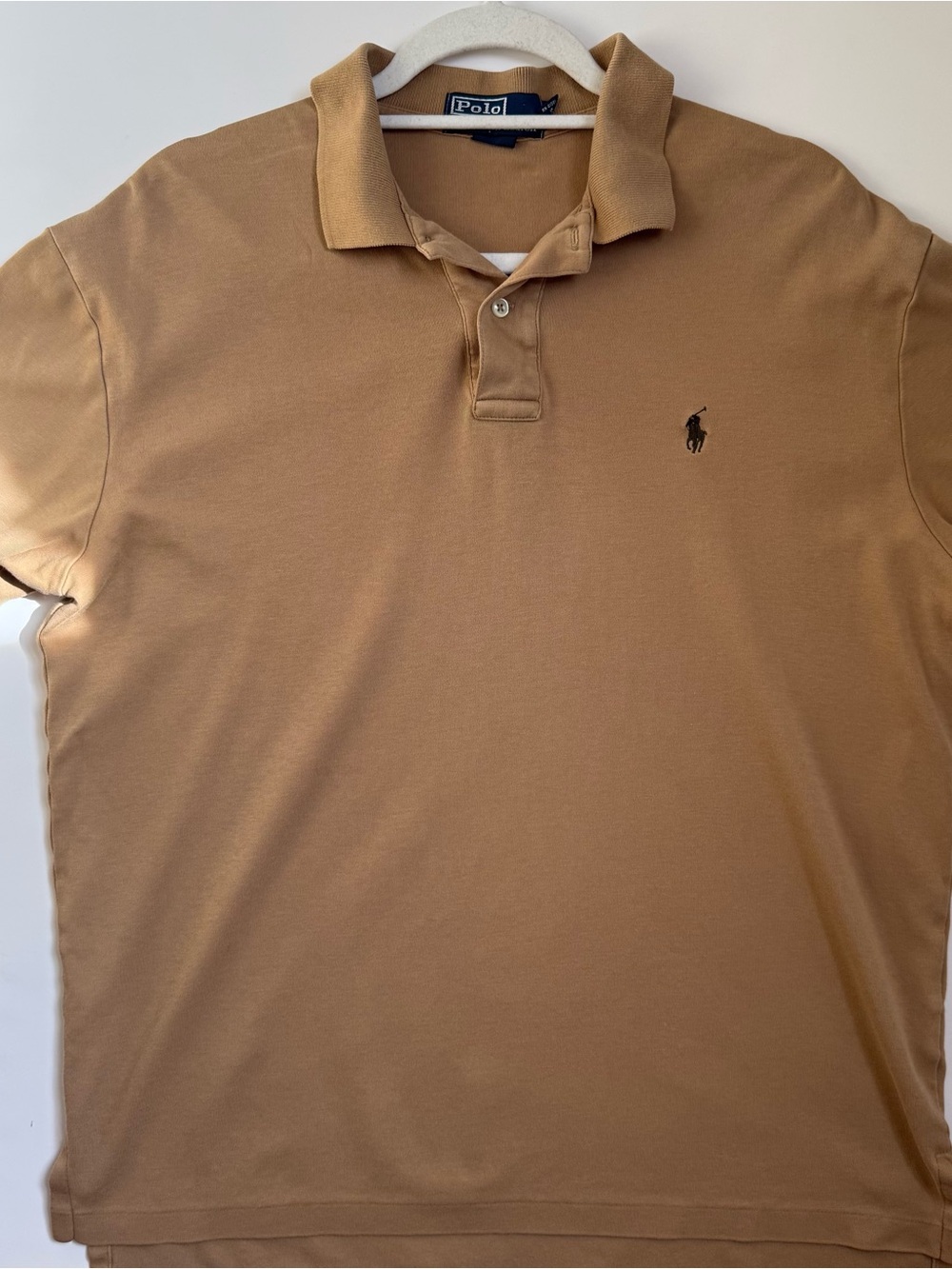 Polo Ralph Lauren Men's Classic Fit Cotton Short Sleeve Polo Tan Size Medium